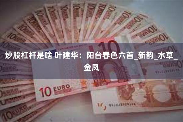 炒股杠杆是啥 叶建华：阳台春色六首_新韵_水草_金凤
